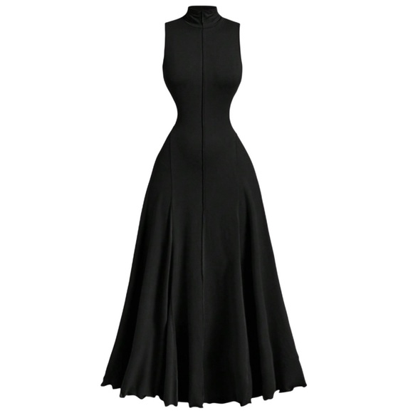 None Dresses & Skirts - Women's Turtleneck Sleeveless Dress